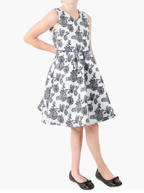 BLUSH by Us Angels Kids Floral Brocade Dress and Shrug